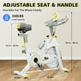 thumbnail image 3 of Indoor Cycling Bike with 30LB Flywheel, Quiet Belt Drive System, Adjustable Handlebars & Seat, LCD Display and Tablet Holder for Home Workouts, 3 of 8