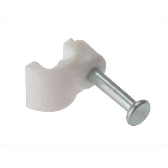 Forgefix - Cable Clip Flat White Bellwire Box 100