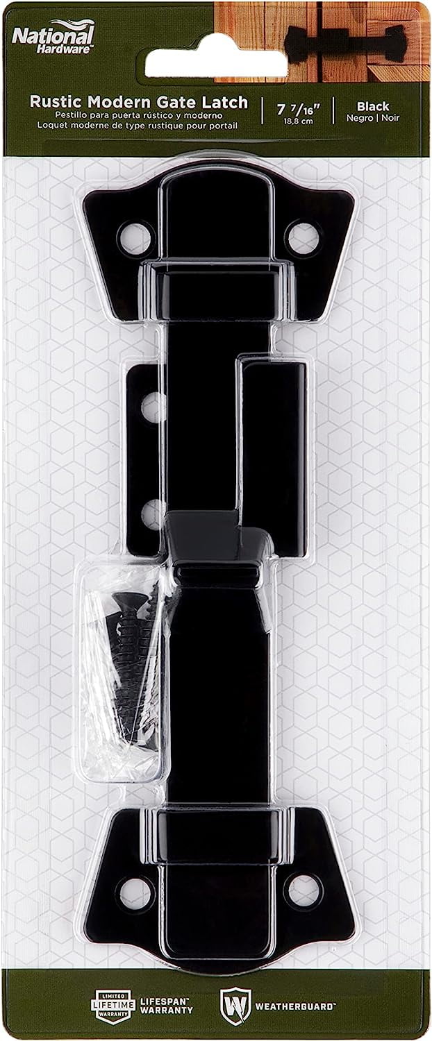 V1103 Rustic Modern Gate Latch - Black