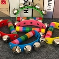 thumbnail image 3 of HEVIRGO Wooden Baby Kid Tambourine Handbell Jingles Musical Instrument Educational Toy, 3 of 10