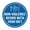 Blue, variant on Circle Non Violence Begins With Your Diet Sign (Brushed Silver) - Medium