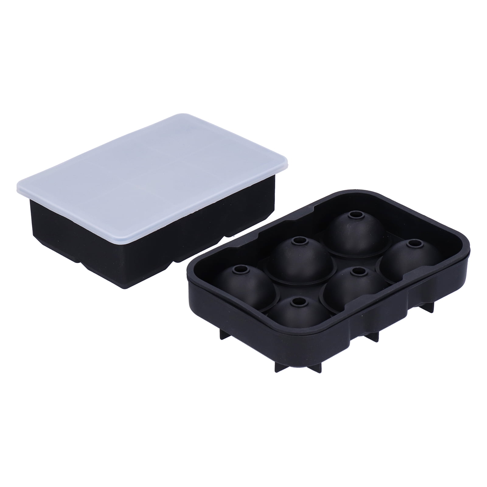 7Penn Silicone Ice Cube Mold 6 Cubes 6 Spheres 2pk Black Rubber Ice Cube Trays 