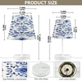 thumbnail image 3 of BZSMCE Table Lamp Creative Design Blue Art Flower Pattern Simple Pattern Night Light, 3 of 8