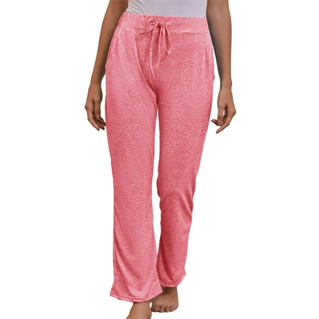 UKAP Pantalon de Yoga pour Femmes Couleur Unie Taille Élastique Séchage Rapide Course Jogging Rouge m