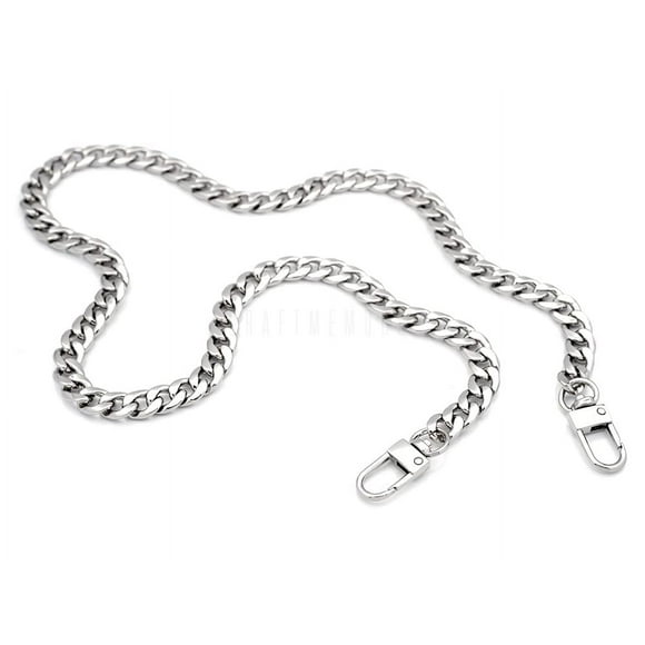 CRAFTMEMORE Purse Chain Strap Crossbody Iron Chain Handle Shoulder Handbag Replacement Cosmetic Clutch Mini Pochette Accessories (23.6 Inches - EM23L Silver)