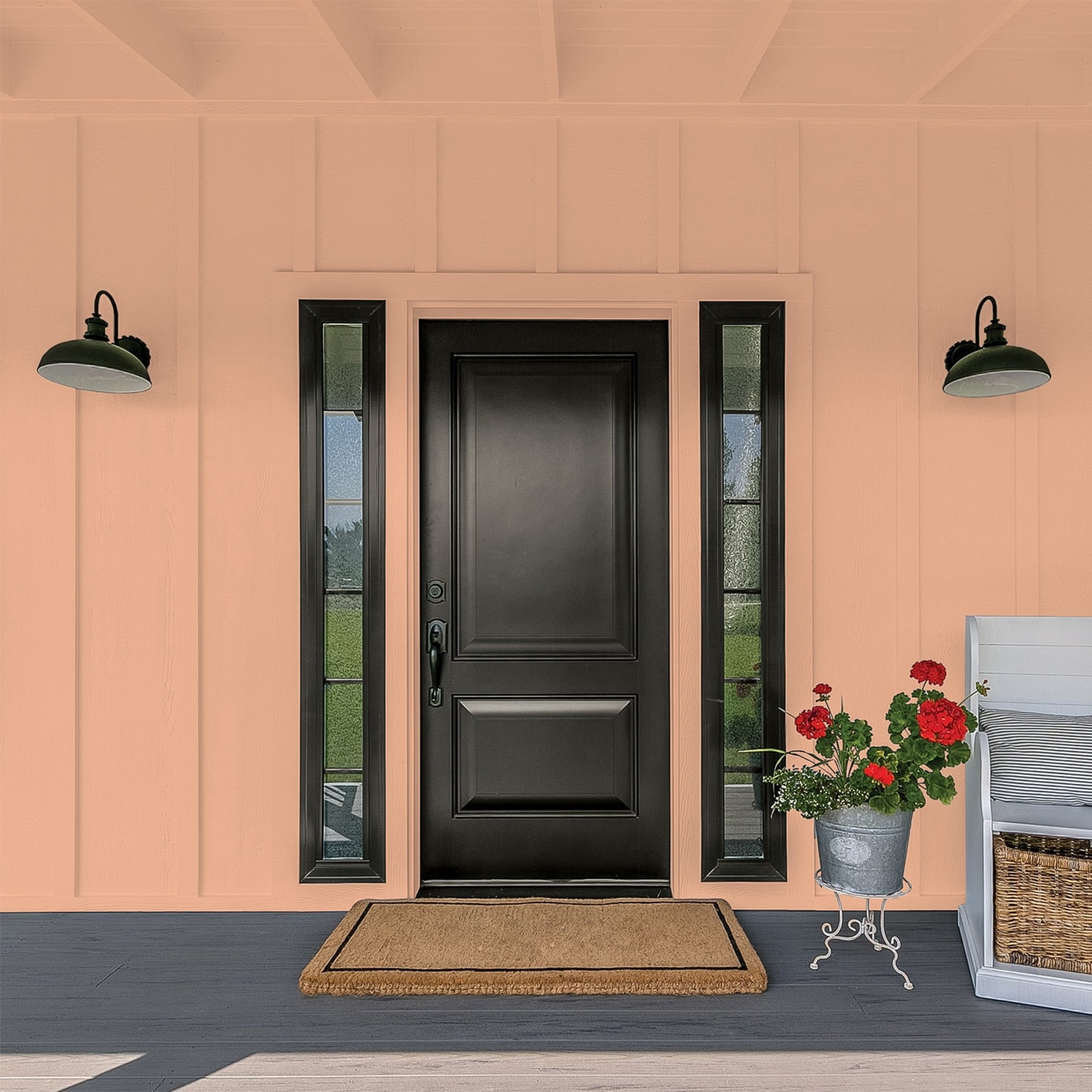 Glidden Fundamentals Orange Maple / Orange, Flat Exterior Paint, 5 Gallon