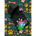 thumbnail image 3 of Colorful Corgi Bowtie Portrait Hoodie Men -Image by Shutterstock, Male Large, 3 of 4