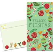 Tree-Free Greetings Christmas Money Holder Greeting Card 12 Pack, 3.7 x 7, Fiestas Pattern (ZP70302)