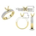 thumbnail image 4 of Dazzlingrock Collection Round White Diamond Semi Mount Engagement Ring Set for Women (0.70 ctw, Color I-J, Clarity I1-I2) in 14K Yellow Gold, Size 5.5, 4 of 6