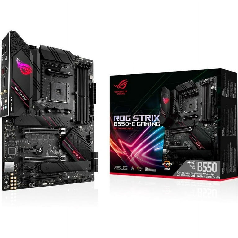 ASUS ROG STRIX B550-E GAMING - Motherboard - ATX - Socket AM4 - AMD B550  Chipset - USB-C Gen2, USB 3.2 Gen 1, USB 3.2 Gen 2 - 2.5 Gigabit LAN, Wi-Fi