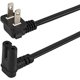 thumbnail image 1 of Chenchen 12FT TV Power Cord Right Angle US 2 Prong to IEC 320 C7(Figure 8) Right Angle-Down Angle AC Power Cord, Upward Downward Angled Figure 8 (C7) Replacement Cord for LED LCD TV Monitor Etc, 1 of 1