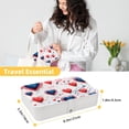 thumbnail image 5 of Valentine's Day Elegant PU Leather Portable Organizer Box with Removable Compartment - Earring Holder, Decorative Box, Jewelry Box, 5 of 6