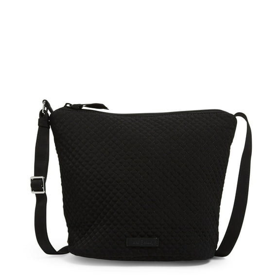 Vera Bradley Women's Microfiber Bucket Crossbody Bag Classic Black