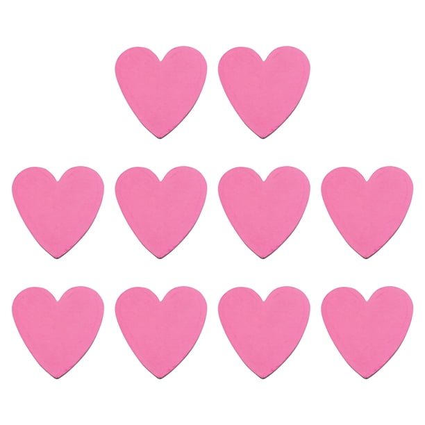 EeaseMX 10 pegatinas magnéticas de 30 x 2,2 mm con forma de corazón, para nevera, juguetes para niños (rosa)