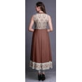 thumbnail image 4 of Bimba Kurti Indien Rose Foncé Marron pour Femmes Robe Anarkali Kurti Sans Manches Imprimée TTG, 4 of 6