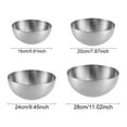 thumbnail image 3 of Safeglitz Large 304 Stainless Steel Salad Bowls - Set of 4 Silver Mixing Bowls for Baking, Serving, Soups, Kitchen Essentials, 3 of 6