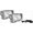 Chrome, variant on Vision X Lighting 9131719 Optimus Square White 2 10w LEDs 10 Degree Narrow 2 Light Kit