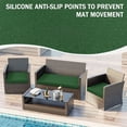 thumbnail image 4 of Kimunuk 3 Piece Wicker Chair Cushions, Waterproof Patio Loveseat Chair Cushions Set for Outdoor Indoor Furniture, Green, 4 of 6