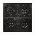 thumbnail image 2 of Genesis Antique Black Ceiling Tiles - Easy Drop-In Installation â€“ Waterproof, Washable and Fire-rated - High-Grade PVC to Prevent Breakage (12" x 12" Sample), 2 of 6