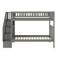 thumbnail image 4 of AFI Woodland Twin Over Twin Solid Wood Staircase Bunk Bed, Grey, 4 of 6