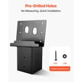 thumbnail image 4 of KFFKFF Steel Deer Blind Brackets, Outdoor 3.6x3.6 Platform Supports, Compatible with 3.5x3.5 In / 88.9x88.9 mm Lumber, 2204lbs/1000kg Load Capacity, Durable Elevator Brackets for Hunting Stands, 4 of 9