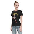 thumbnail image 4 of T-Shirt Basique à Manches Courtes pour Femmes Sailor Moon Lièvre Lunaire, 4 of 6