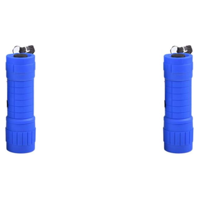 Toystoory Juego de linterna conveniente y confiable de ABS para aventuras al aire libre Linterna LED portátil conveniente multifuncional azul Azul 2Conjunto