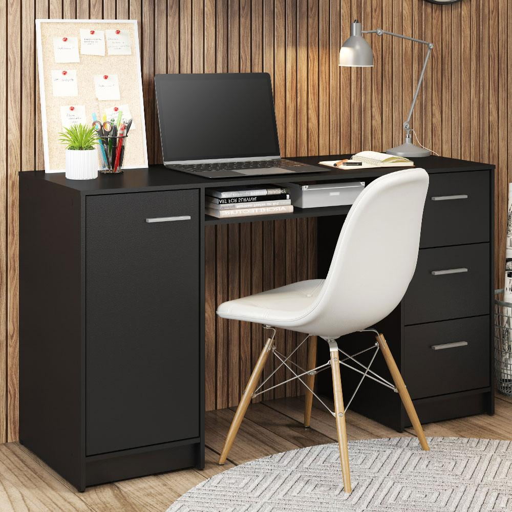 MADESA Modern Compact Home Office Computer Writing Desk , Black