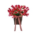 thumbnail image 2 of Artificial Tulips, Artificial Flowers, Multicolor Tulips Flower Basket Hanging Decoration, Waterproof Plastic Living Room Decor, 2 of 6