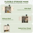 thumbnail image 3 of YODOLLA Potting Bench, Wooden Outdoor Storage Cabinet with Adjustable Shelf, Patio Storage with Metal Tabletop, Potting Table for Garden, Patio and Lawns, Beige, 3 of 9