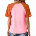 thumbnail image 4 of VXARARL Womens Short Sleeve V Neck Halloween T Shirts Pumpkin Shirts Why Yes Actually I Can Drive A Stick Graphic Autumn Tee Tops Ghost Pumpkin T Shirts Pink 3XL, 4 of 4