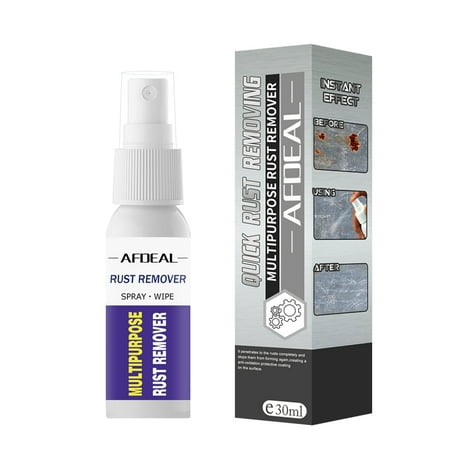 Rust Remover Spray, Multipurpose car Maintenance Cleaning Derusting Spray Rust Removal Agent, for Bright Metal Strip for Car Detailing and Kitchen Home Cleaning Tool, 30ml(2pcs)