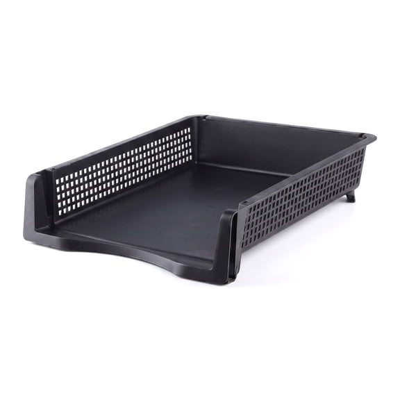 Paper Tray Organizer, Stackable Laminated Plastic Paper Tray, Desktop File & Letter Holder, Document Organizer for Home