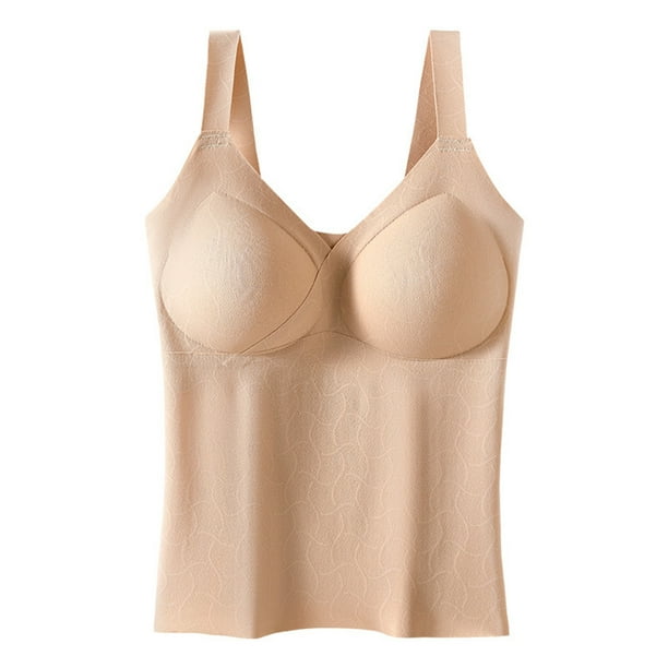 Ropa interior térmica para mujer, de invierno, de color sólido, cálida, sin costuras, resistente al frío, sin mangas, de poliéster.