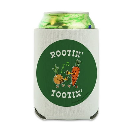 

Rootin Tootin Root Vegetables Funny Humor Can Cooler - Drink Sleeve Hugger Collapsible Insulator - Beverage Insulated Holder
