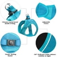 thumbnail image 6 of Dog Harness for Small & Medium Dogs Reflective Step in Puppy Harness Teal Blue, 6 of 9