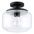thumbnail image 1 of Henn&Hart 11"W Metal Semi Flush Mount Light in Blackened Bronze, 1 of 7