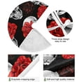 thumbnail image 2 of FMSHPON Halloween Beautiful Red Roses FlowerSkull Xmas Christmas Tree Skirt Stand Mat for Holiday Party Decoration Indoor Outdoor 36 inches, 2 of 6