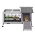 thumbnail image 3 of MEDEHOO Rabbit Cage with Wheels Bunny Hutch w/ Leak-Proof Tray, Rabbit Hutch for Outdoor and Indoor with Rest and Activity Area, 3 of 14