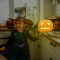 thumbnail image 4 of Opehuo Halloween Pumpkin Lantern Decor with Spooky Face-Plastic Hollowed-out Pumpkin Lights Statue for Front Porch,Party,Front Door,Vintage Classic Pumpkin Lights For Fireplace Mantle,K, 4 of 6