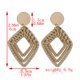 thumbnail image 5 of Minnieouse Artículos trenzados de ratán Vintage, pendientes, estilo bohemio, geométrico, exagerado, hecho a mano, cómodo, joyería, estilo rombo Ropa, zapatos y accesorios Miscelánea estilo rombo Minnieouse AP009393-01, 5 of 6