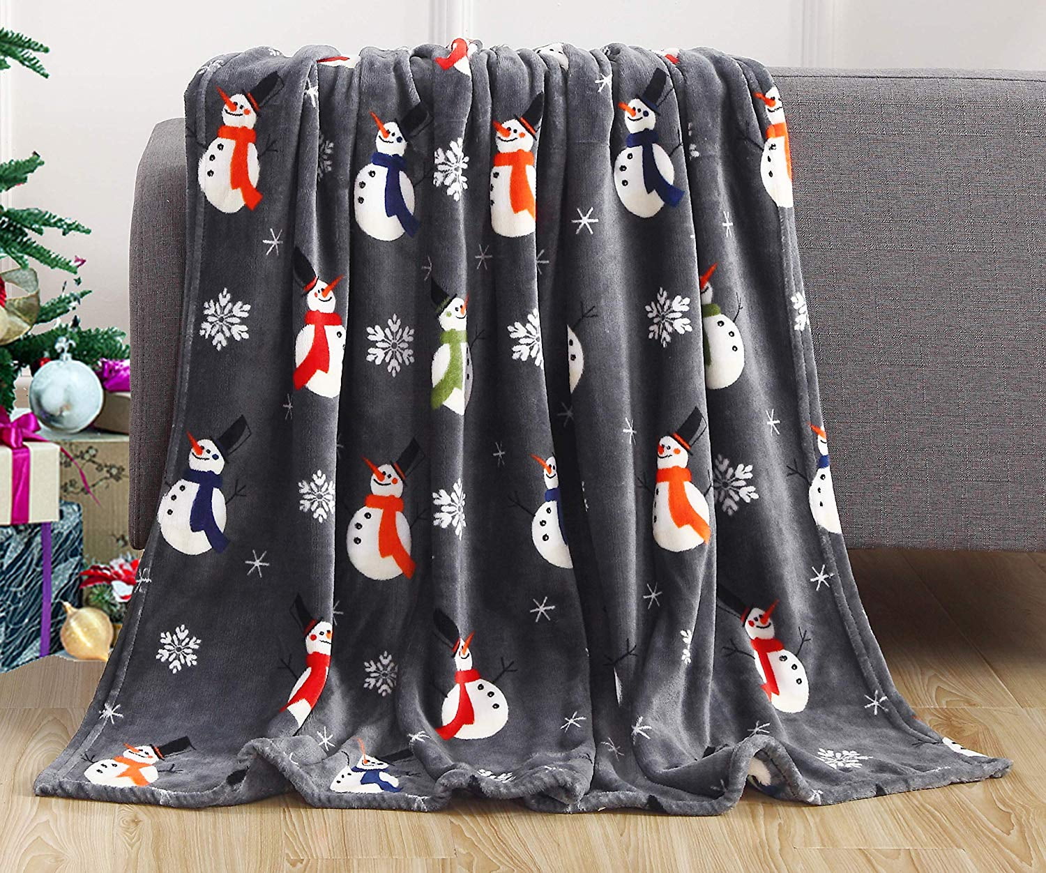 Ultra Cozy & Soft Christmas Holiday Ho-Ho-Ho Plush Warm Throw Blanket 50" x 60" 