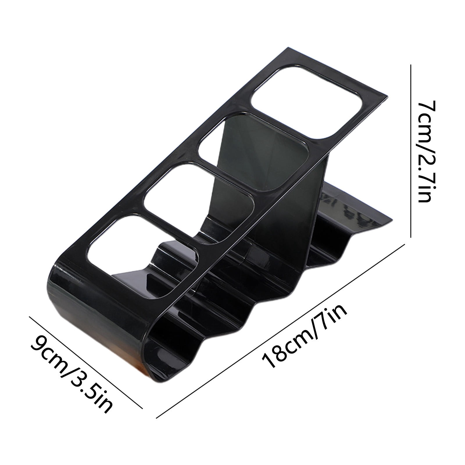 2 Pcs Remote Control Organizer Rack with 4 Compartments for TV DVD BluRay, Desk Storage for Phones Pens Accessories Office Home, Black, PP, by IHXORA