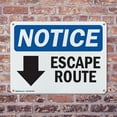 thumbnail image 4 of (2 Pack) Escape Route [Down Arrow] OSHA Notice Sign 10 Inch X 7 Inch Indoor / Outdoor Rust-Free Aluminum Metal Signs for Workplace, Workshop, and Construction Site, Made in the USA, 4 of 8