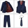 thumbnail image 3 of Boys Suits Set Slim Fit Kids Toddler Tux Suit for Teen Boy Wedding Outfit Communion Dress Clothes with Jacket Vest Pants Tie, 3 of 12
