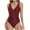 Wine, variant on Pntutb One Piece Swimsuits for Women Swimwear Solid/Print Athletic Bathing Suits Beachwear Swimdress