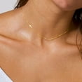 thumbnail image 3 of Turandoss 14K Gold Plated Dainty Tiny Sideway Cross Choker Pendant Necklace for Women Simple Jewelry Trendy Personalizedt First Communion Christian Religious Gifts for Her Girls, 3 of 8