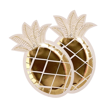 Worgeous  8 Pcs Disposable Paper Tray Pineapple Shaped Plates Holiday Gathering