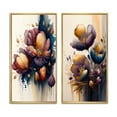 thumbnail image 2 of Designart "Scarlet Crocus Blossoms I" Crocus Encadré Ensemble d'Art Mural de 2 - Ensemble de Cadres Muraux Floraux Rouges pour Décoration Intérieure, 2 of 6
