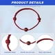 thumbnail image 2 of Pulsera de cuerda de la suerte, pulsera ajustable roja, nudos trenzados a mano protección fe unisex, 2 of 5